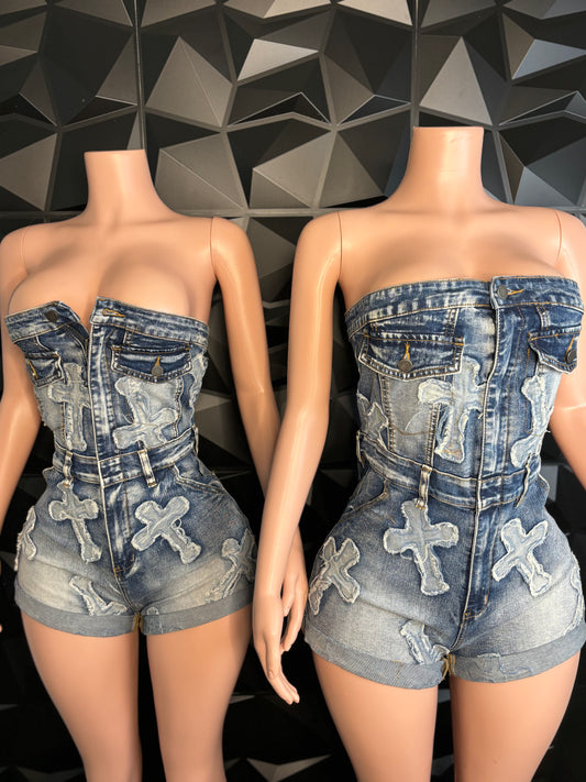 Holy Grail Denim Romper